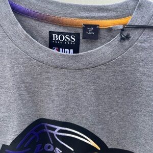 Hugo Boss Gray and Purple NBA T-Shirt